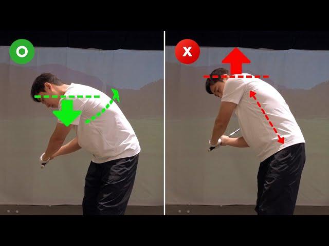 [골프 레슨] 다운스윙 때 팔로 당기거나 몸이 막히는 분들을 위한 레슨