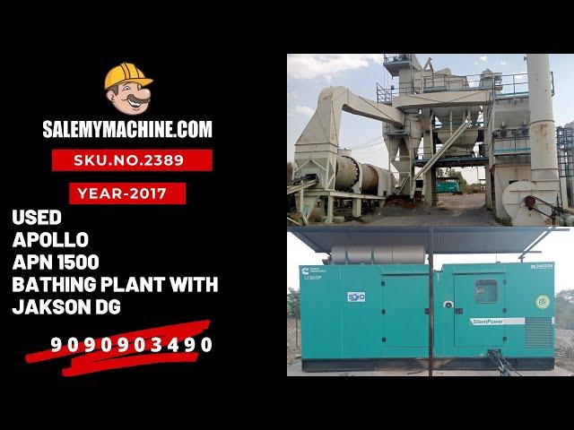 USED BATCHING PLANT FOR SALE l USED APOLLO HOT MIX PLANT WITH JAKSON DG FOR SALE l SALEMYMACHINE