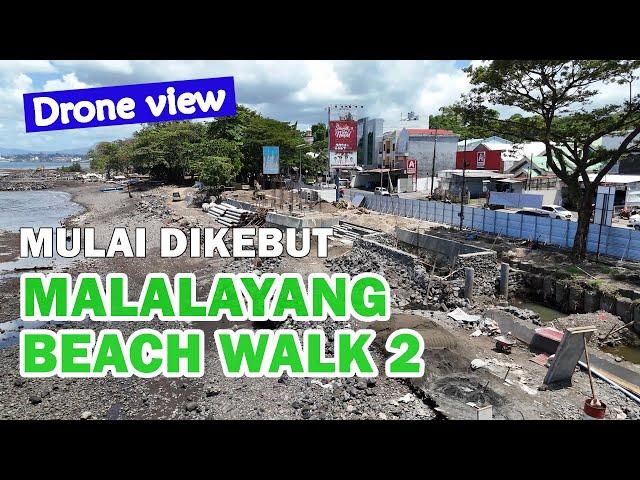 Melihat Pembangunan Malalayang Beach Walk (MBW) 2 Manado dengan Drone