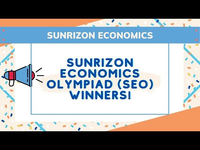 2022 Sunrizon Economics Olympiad Winners