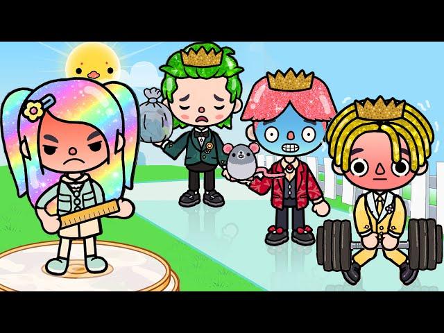 Poor Girl Teaches Three Princes | Toca Life Story |Toca Boca