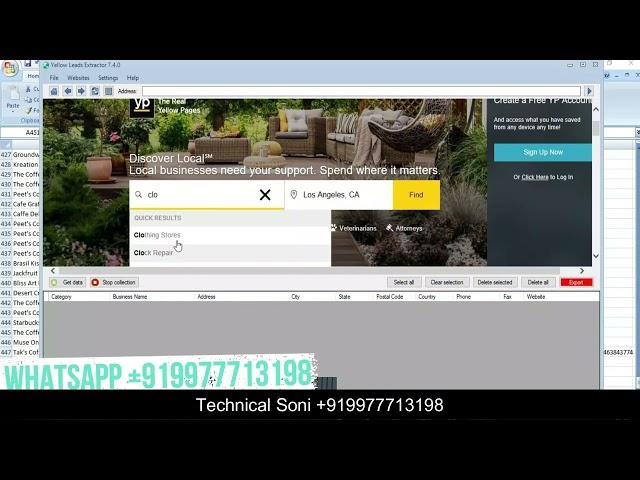 Yellow Pages Scraping - Instant Data Scraper( 100% Free) 2024