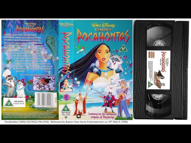 Pocahontas (19th March 1996 - UK VHS)