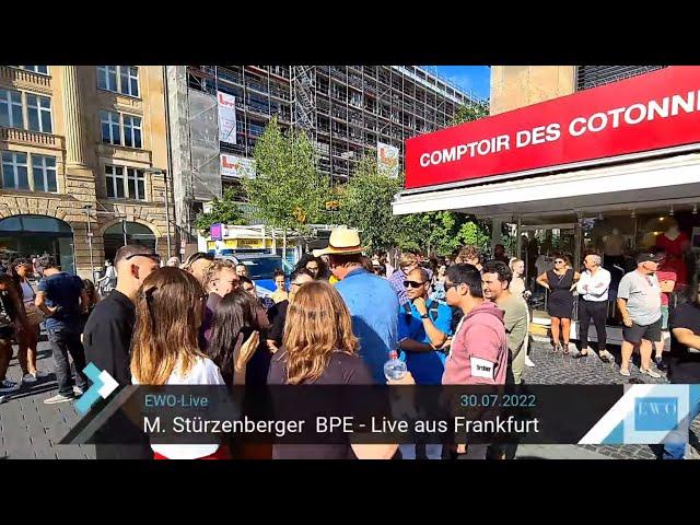 Live aus Frankfurt - Michael Stürzenberger BPE - (13-18 Uhr - Leider ohne Irfan)