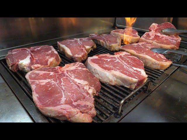 Amazing! Grilled steak and Italian pasta - korean street food