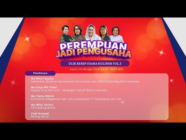 Perempuan Jadi Pengusaha Vol. 3: Ulik Resep Usaha Kuliner