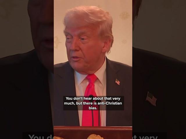 President Trump talks about "radical indoctrination" and "anti Christian bias"