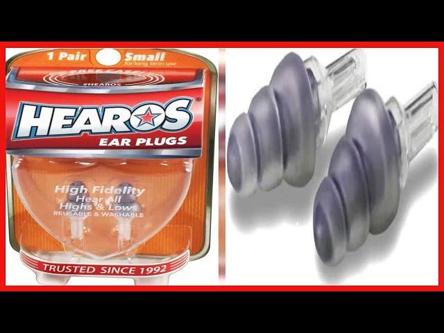 HEAROS High Fidelity Series Ear Plugs for Comfortable Long Term Use with Free Case, 1 Pair