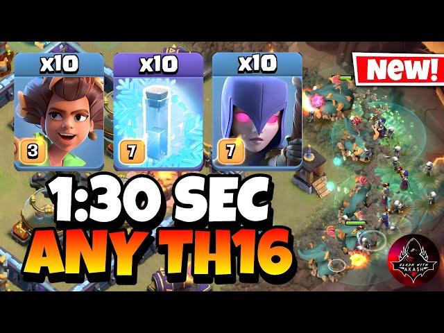 TH16 Attack Strategy With Root Rider & Witch !! Best TH16 Attack Strategy in Clash of Clans