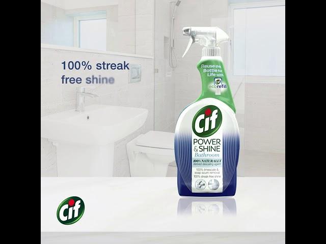 Cif Power & Shine Bathroom soap scum & limescale removal Cleaner Spray 700ml