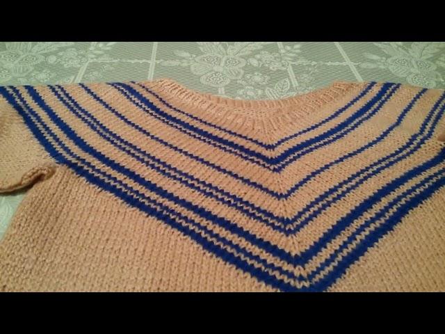 ВЯЗАНИЕ. СМЕЩЕННЫЙ РЕГЛАН (ЧАЙКА). KNITTING. KNITTED SWEATER. SUÉTER TEJIDO. ÖRGÜ KAZAK