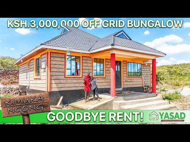 GOODBYE RENT Ksh. 3,000,000 OFF-GRID Bungalow By The Cliff In NGONG KIMUKA + 50by100 plots @990k!!