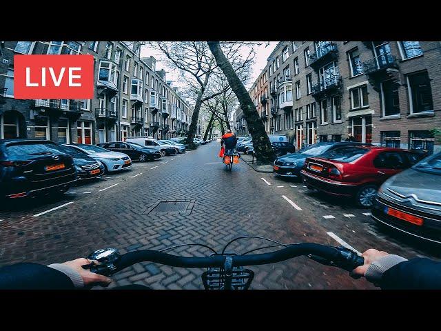 4K Cycling through Amsterdam LIVE