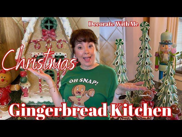 CHRISTMAS GINGERBREAD KITCHEN DECORATE WITH ME | GINGERBREAD KITCHEN | CHRISTMAS DECOR