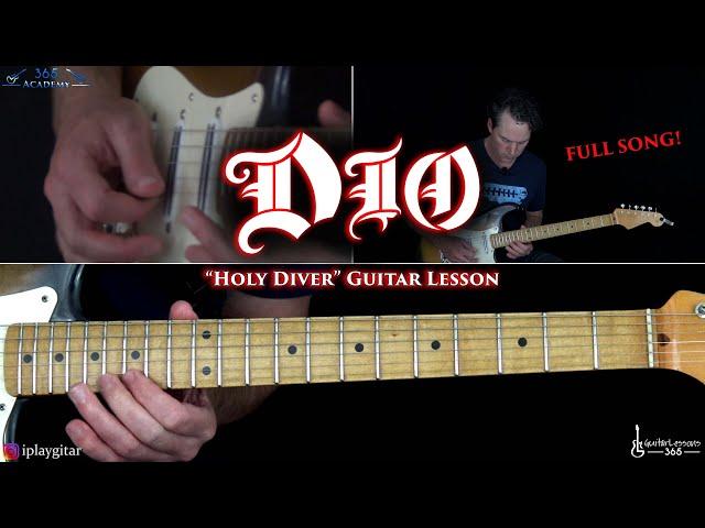 Holy Diver Guitar Lesson (Full Song) - Dio