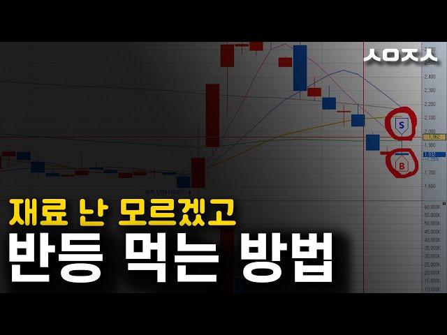 이런 단타매매도 있습니다. 기술적반등 확률 높은 자리