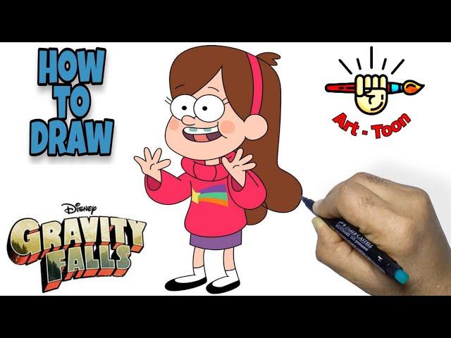 how to draw Mabel pines from gravity falls step by step easy