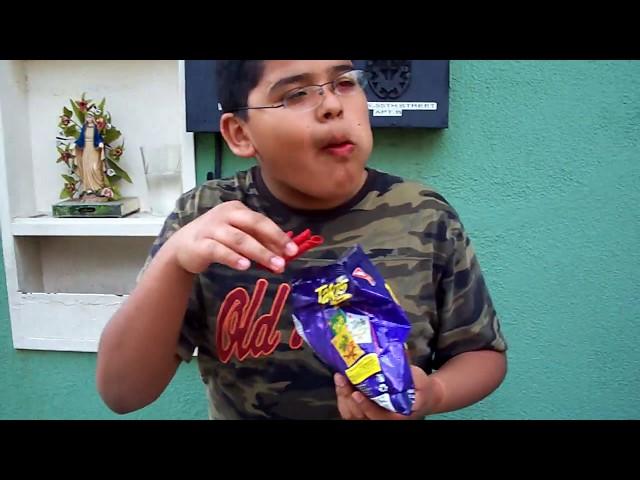 Bryan Mena Takis Fuego 2 minute Eating Challenge