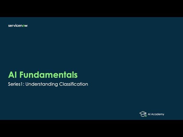 AI Fundamentals Part 1 - Understanding Classification