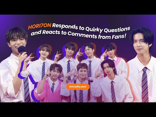 [ENG SUB KMUSIFY EXCLUSIVE] HORI7ON responds to quirky questions and reacts to fan comments!