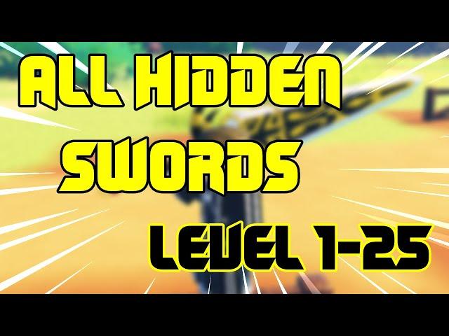 Every FREE Hidden Sword in Sword Burst 3 [Level1-25] (Roblox)