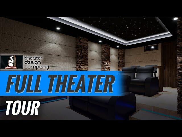 Home Theater Build - Audiocontrol, Klipsch, Fabric Walls, Star Ceiling, and LED Lighting.