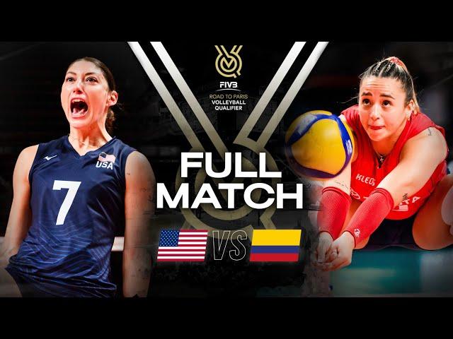  USA vs  COL - Paris 2024 Olympic Qualification Tournament | Full Match - Volleyball