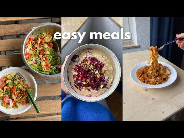 what i eat in a week: super quick meals (vegan & realistic, ingredient prep) 