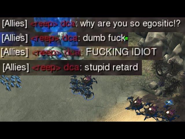 DShlango gets insulted by ally while playing Ravager Zergling (StarCraft 2)