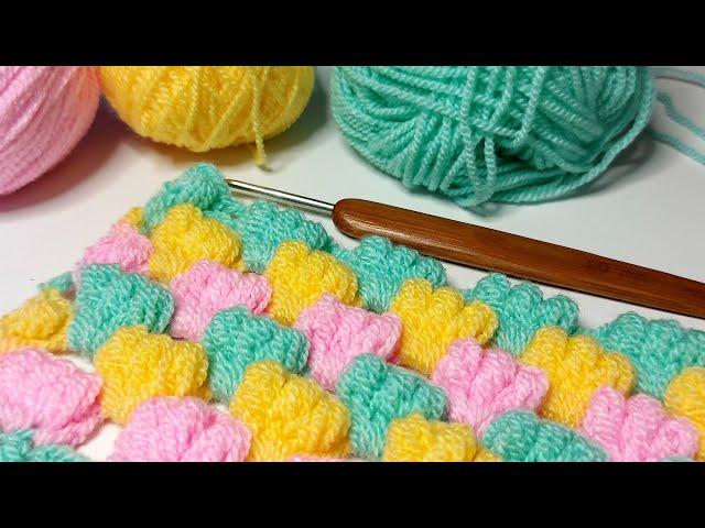 CREATIVE volume crochet pattern for beginners (Shorts)/Объемный узор крючком для начинающих