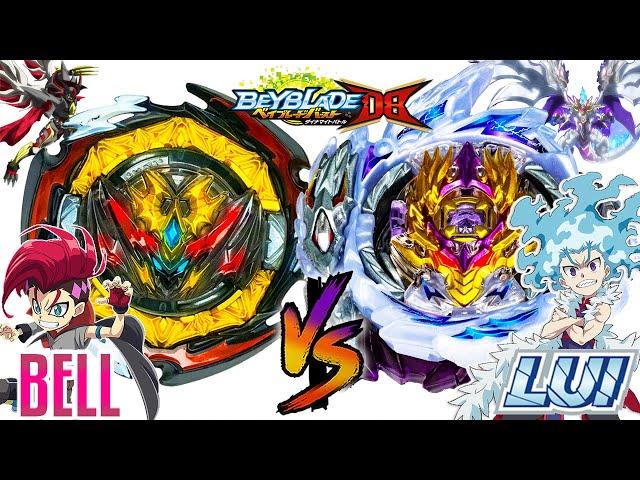 Dynamite Belial Nexus Venture-2 VS Rage Longinus Destroy' 3A Bell VS Lui Beyblade Burst DB