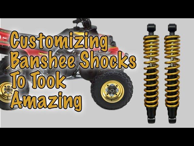 How To Custom Yamaha Banshee Front Shocks. Cerakote and Candy Gold Powder. Golden Ticket