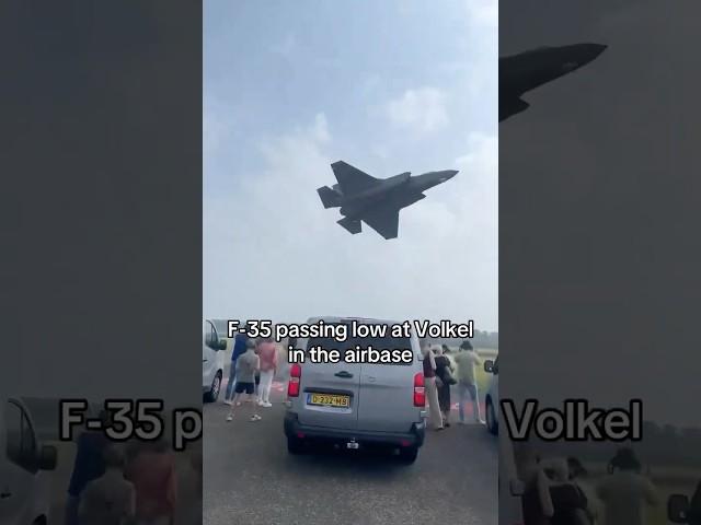  F-35 Lightning II Screams Over Dutch Airbase in Epic Low Pass! ️ #F35 #AviationLovers