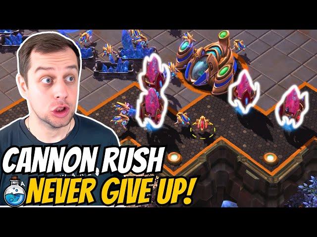 EVERYONE would quit after THIS, but not me! | Cannon Rush in Grandmaster #59 StarCraft 2