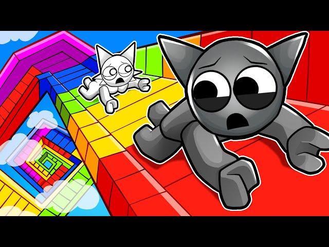 Can GRAY & WENDA SURVIVE the RAINBOW STAIRS in ROBLOX... (Incredibox)