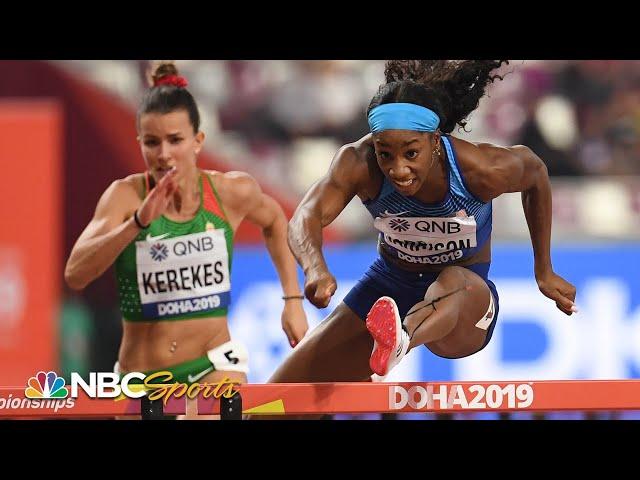 World record holder Keni Harrison dominant in 100m hurdles heat | NBC Sports