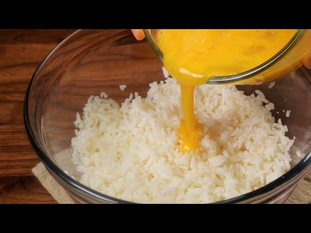 NEVER WASTE leftover rice again with this recipe!  SO DELICIOUS