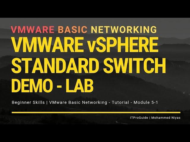 VMware Basic Networking - vSphere Standard Switch - Step by Step - Module 5-1