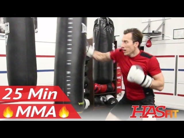 25 Min MMA Heavy Bag Workout - MMA Training Exercises at Home MMA Workout Routine - UFC Workout BJJ