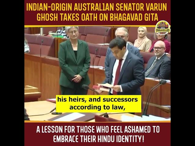 Indian-origin Australian Senator Varun Ghosh takes oath on Bhagavad Gita