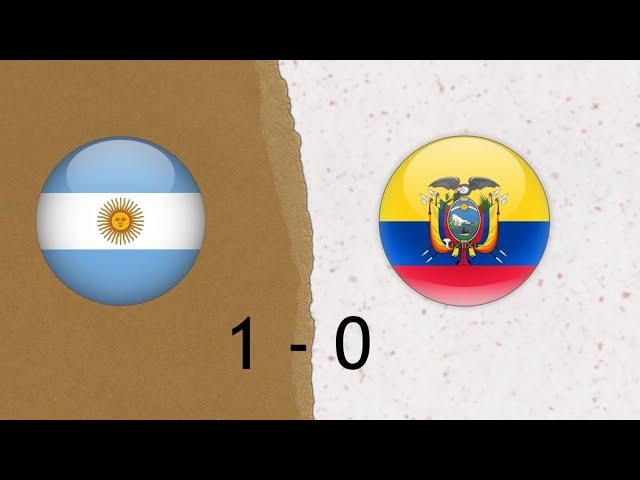 Argentina vs Ecuador | WC qualifiers | Messi goal by free kick 