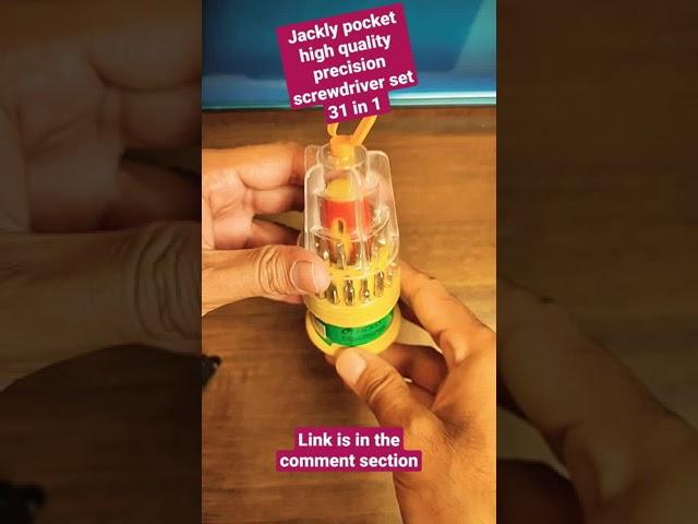 jackly pocket high quality precision screwdriver set 31 in 1 unboxing short video | screwdriver tool