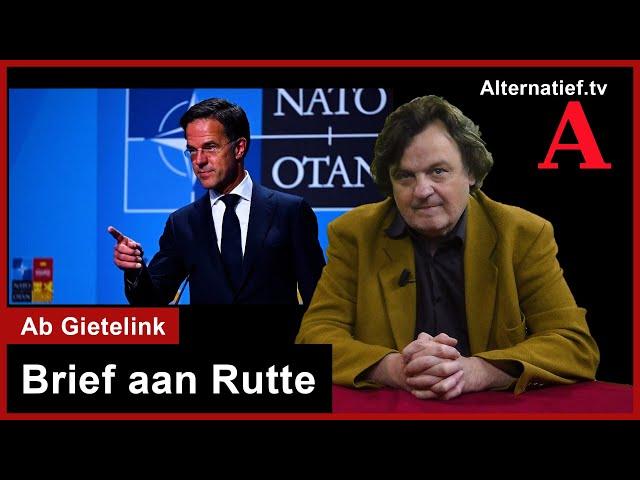 331 Afscheidsbrief aan premier Rutte. Afzender Ab Gietelink