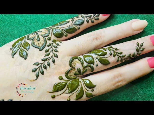 Beautiful Arabic Henna Design || Simple Floral Henna Mehndi Design || Barakat Henna