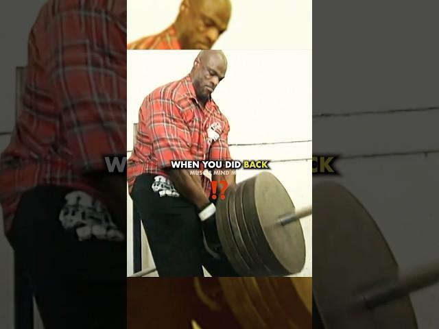 Ronnie Coleman's Heavy Back Workout  #shorts