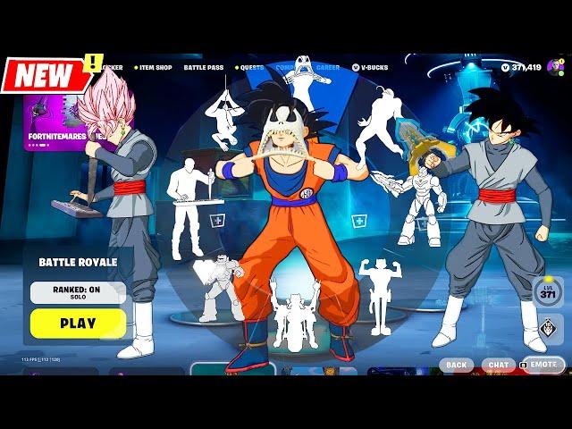 Fortnite GOKU and BLACK GOKU doing all Fortnite Built-In Emotes