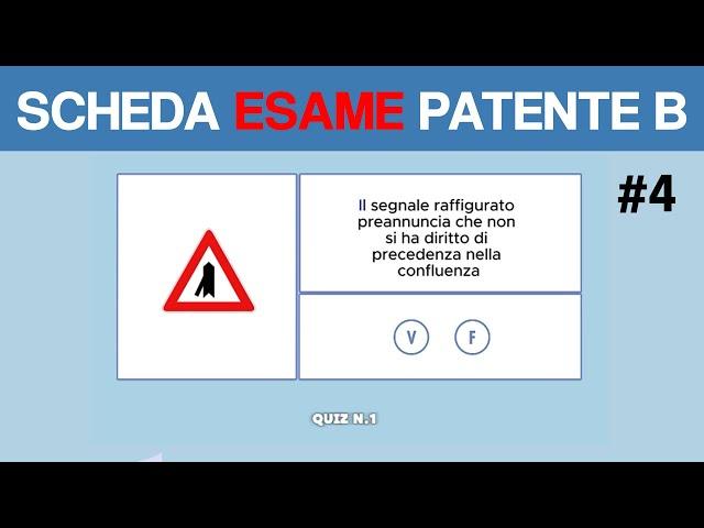 SCHEDA ESAME PATENTE B -2024- #4