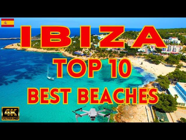 Ibiza Best Beaches - 4K Drone VLog - TOP 10 Beach Guide Video + Relaxing Music - Balearic Islands