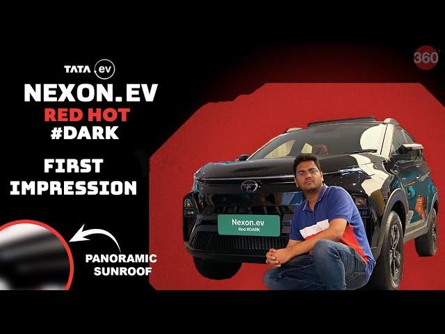 Tata Nexon.ev Red Dark Edition First Impression: The Panoramic Sunroof and Frunk Addition