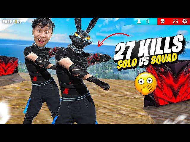 27 Kills Solo Vs Squad Gameplay with Black Bunny  Tonde Gamer - Free Fire Max